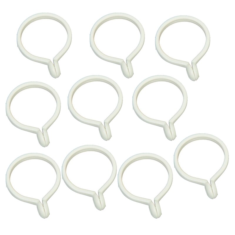 10 curtain rod ring white: Default Title