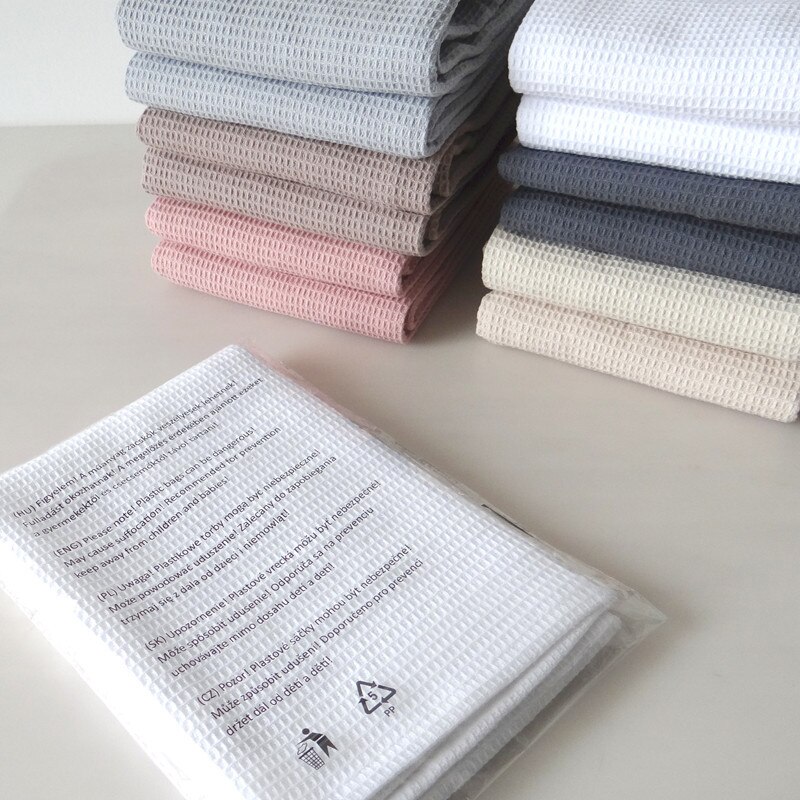 Vaffelmønster viskestykker håndklæde multifunktionelt firkantet mønster ren farve ansigtspleje bomulds badeværelsesforsyninger