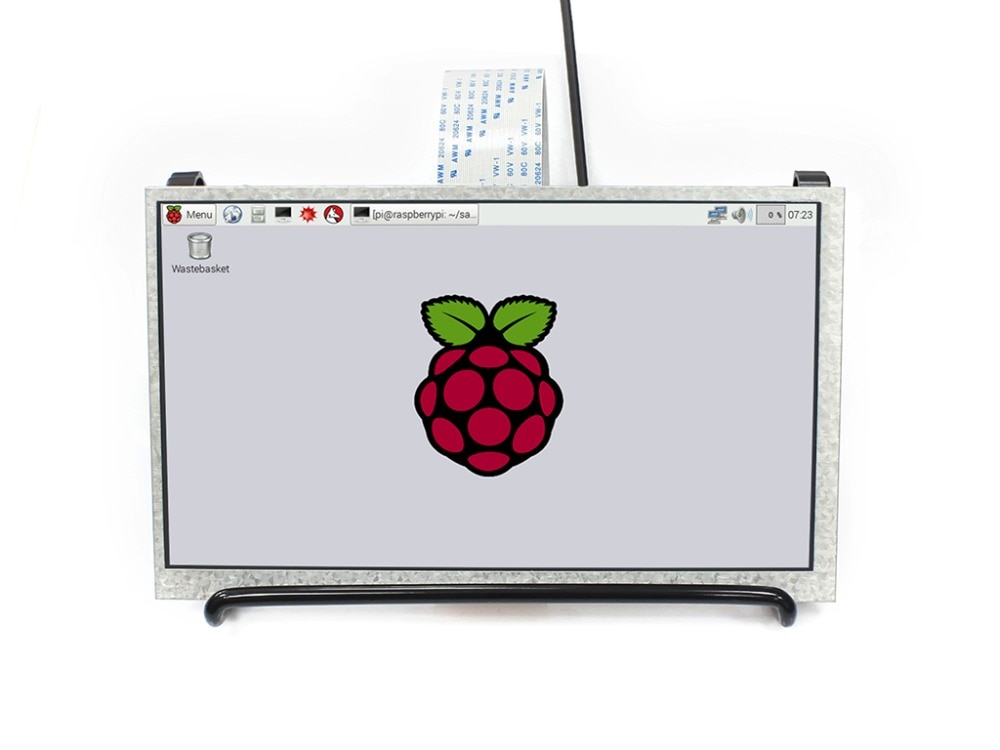 Waveshare 7inch 1024x600 IPS Display for Raspberry Pi DPI interface no Touch TFT LCD with RGB LCD HAT and LCD stand