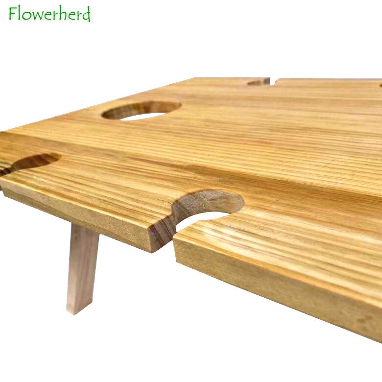 Portable Ultralight Wooden Folding Picnic Table Outdoor Folding Wine Table Picnic Rack Wooden Square Camping Table Foldable