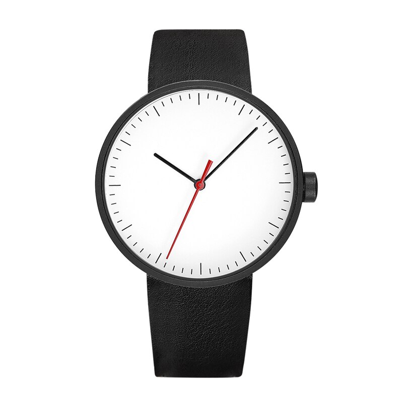 Yazole 522 herreur vandtæt sportsur herre quartz ur pu rem simple casual ure til mænd mærke montre homme: Sort rød sort