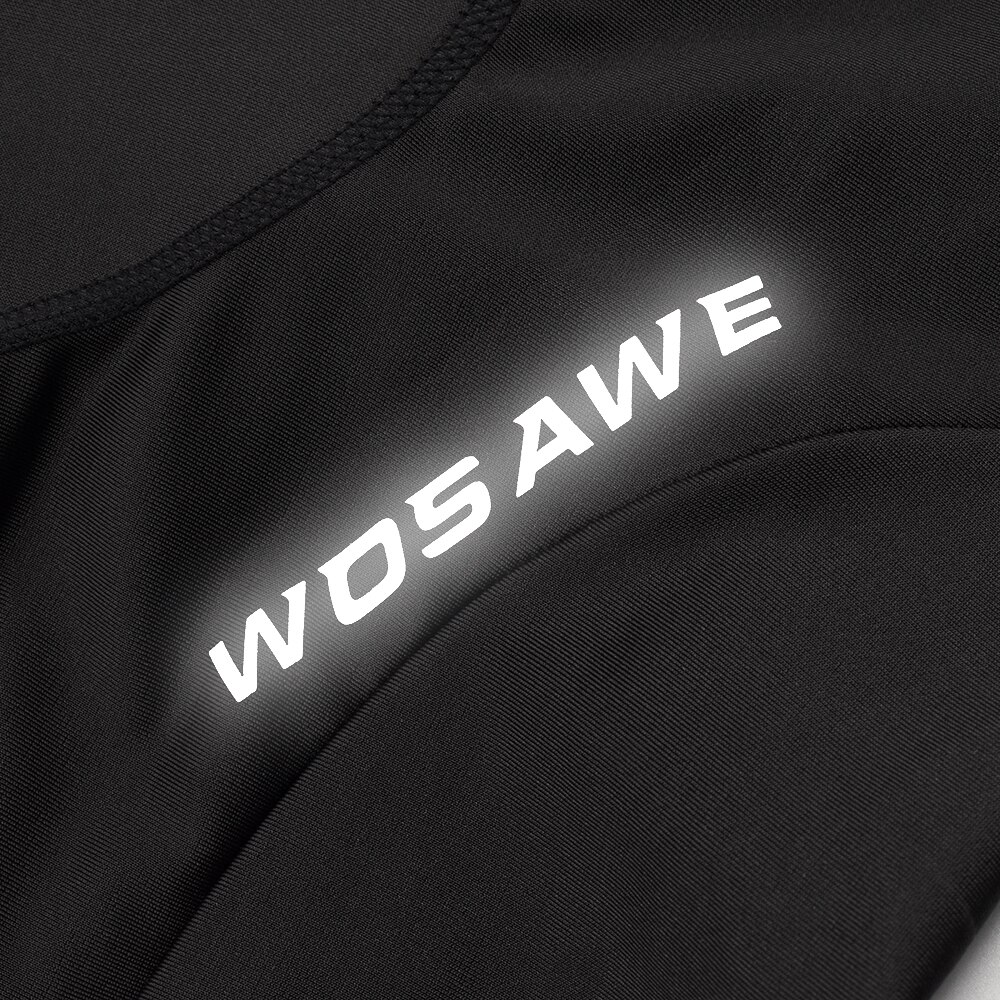 WOSAWE Men&#39;s Reflective Bike Cycling gel Shorts Beathable Mountain Road MTB Bicycle Biker Shorts With paddeds Tights Trousers