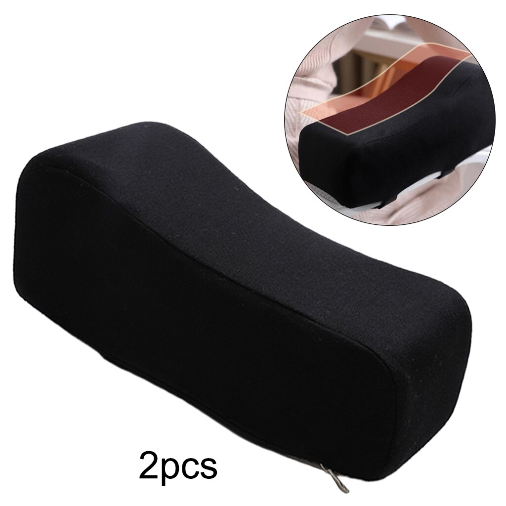 Coussin coudé en mousse à mémoire de forme pour chaise de bureau, 2 pièces, noir, confortable