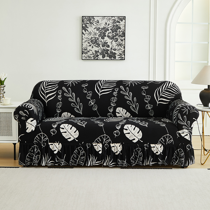 1-delige bedrukte bankhoes met rok, volledige dekking, elastische bankhoes, versier de bank in de woonkamer, meerdere kleuren bankhoes: MULTI / 80*120cm