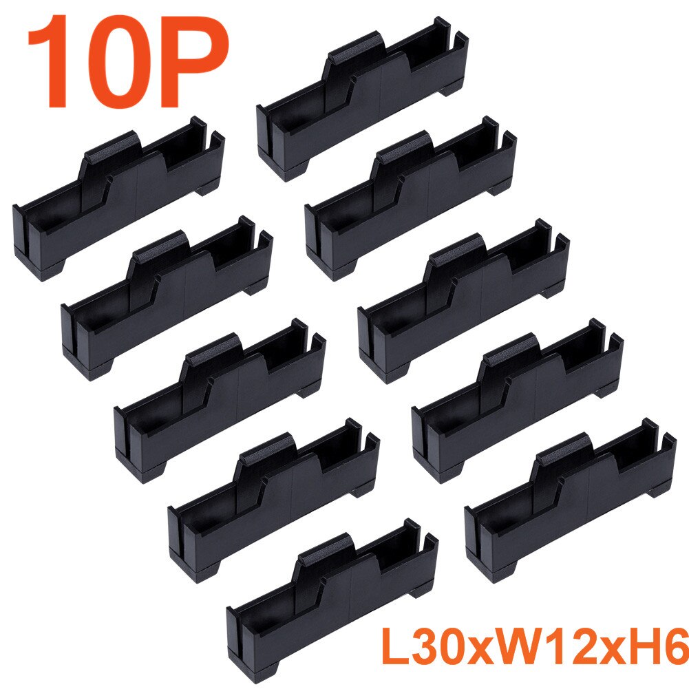 10pcs Nylon Extension Servo Lead Lock L30xW12xH6 mm For Futaba JR RC Airplane Replacement Parts: Black 8149-D10