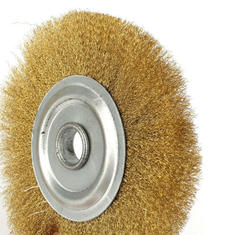 5 tum 125mm mjuk mässingstråd kopparborste för avgradning avkalkning polerhjul roterande verktyg diy elverktygsdelar