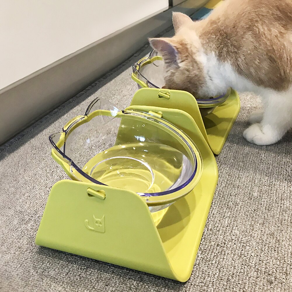 Kattenbak voerbak waterbak 15 graden verstelbaar 2 in 1 huisdier voerbak hond voerbak huisdier honden voerbak servies