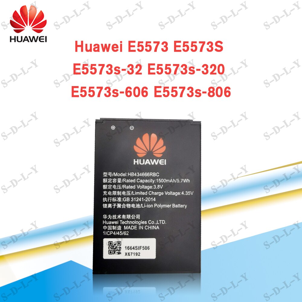 100% Orginal HB434666RBC 1500mAh Battery for Huawei Router E5573 E5573S E5573s-32 E5573s-320 E5573s-606 E5573s-806 Mobile Phone