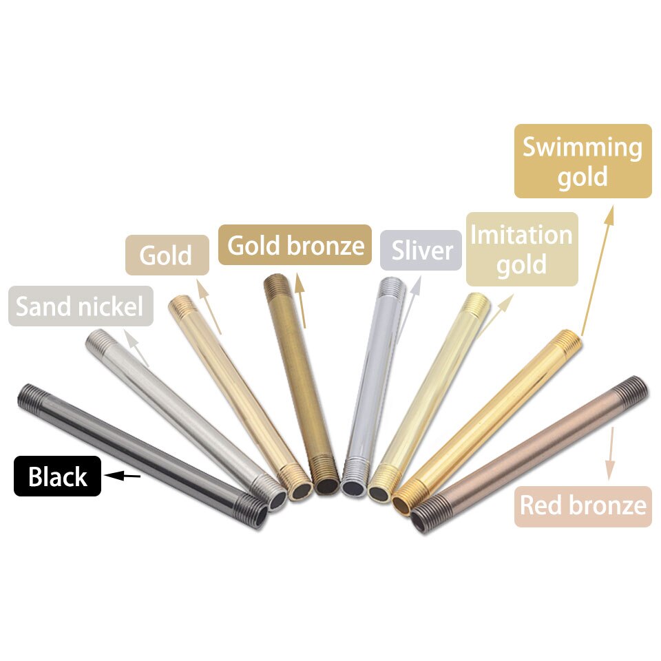 2 stk lige stang  m10 m12 m16 hule ydre tandrør længde 100mm bordlampe lysekrone krystal lampe forlænget seler