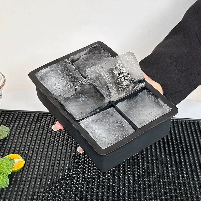 Grote ijsblokjesvormen Set Siliconen Whiskey Ice Cube Ball Mold Ronde vierkante trays voor cocktails Bevriezen zelfgemaakte Iced Drink Barbenodigdheden