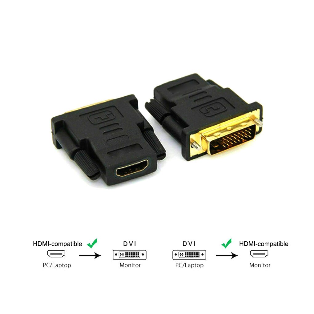 Hd Female Naar Dvi Male Adapter Converter Hdmi-Compatibel Naar Dvi Kabel Schakelaar Voor Pc Voor Hdtv PS3 Projector lcd Tv Box Tv