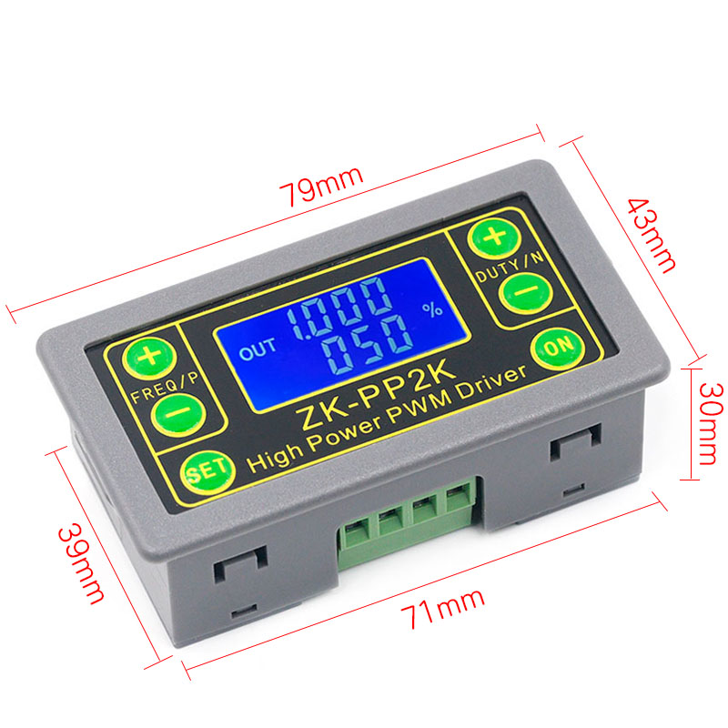 ZK-PP2K Pwm Dc 3.3 ~ 30V 12V 24V Motor Speed Controller Regulator 8A 150W Verstelbare Led dimmer Pulse Frequency Duty Ratio