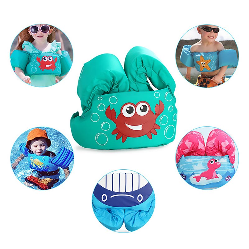 Kids Swimming Equipment Cartoon Arm Float With Belt Swimming Training Inflatable Ring 10-30kg Baby Swimming Pool Accessories