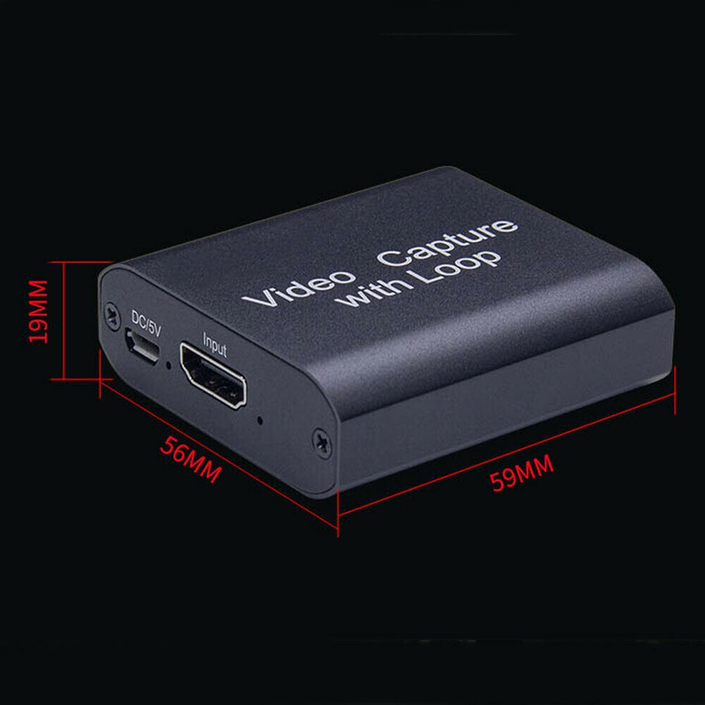 HDMI Video Capture Card Screen Record USB 2.0 1080P Game Capture Streamer Device Conference