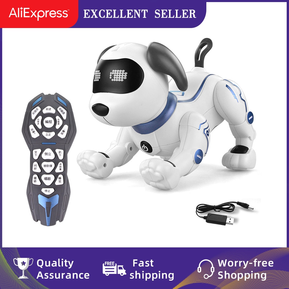 Le Neng Speelgoed K16A Elektronische Huisdieren Rc Robot Hond Voice Afstandsbediening Speelgoed Muziek Lied Speelgoed Voor Kinderen Vroege Onderwijs speelgoed Kind