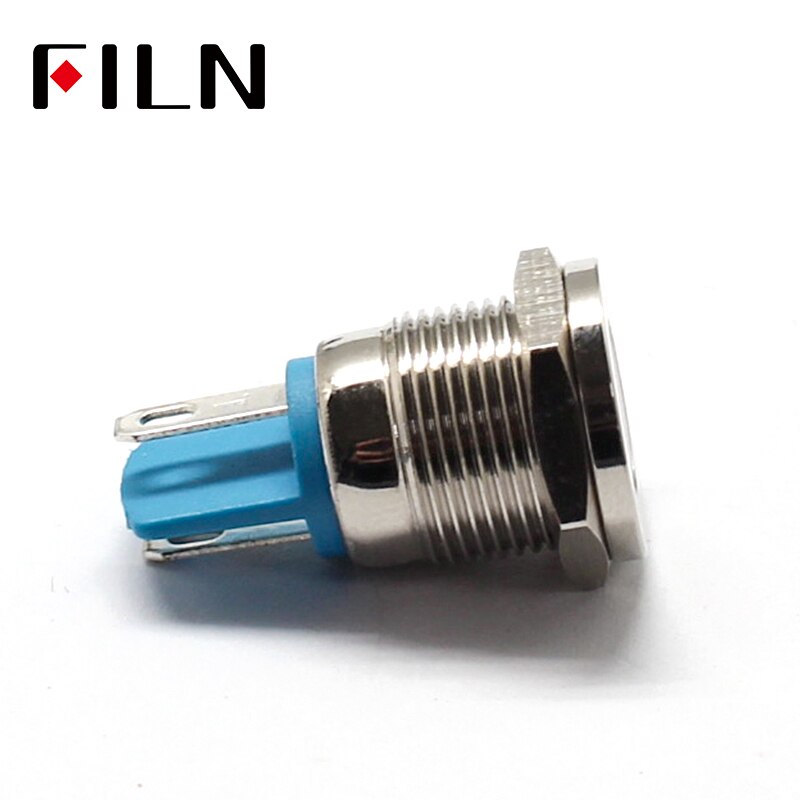 LED Metal Indicator Light 12mm Waterproof Signal Lamp 12V Red Yellow Green White Blue Pilot Seal Bulb