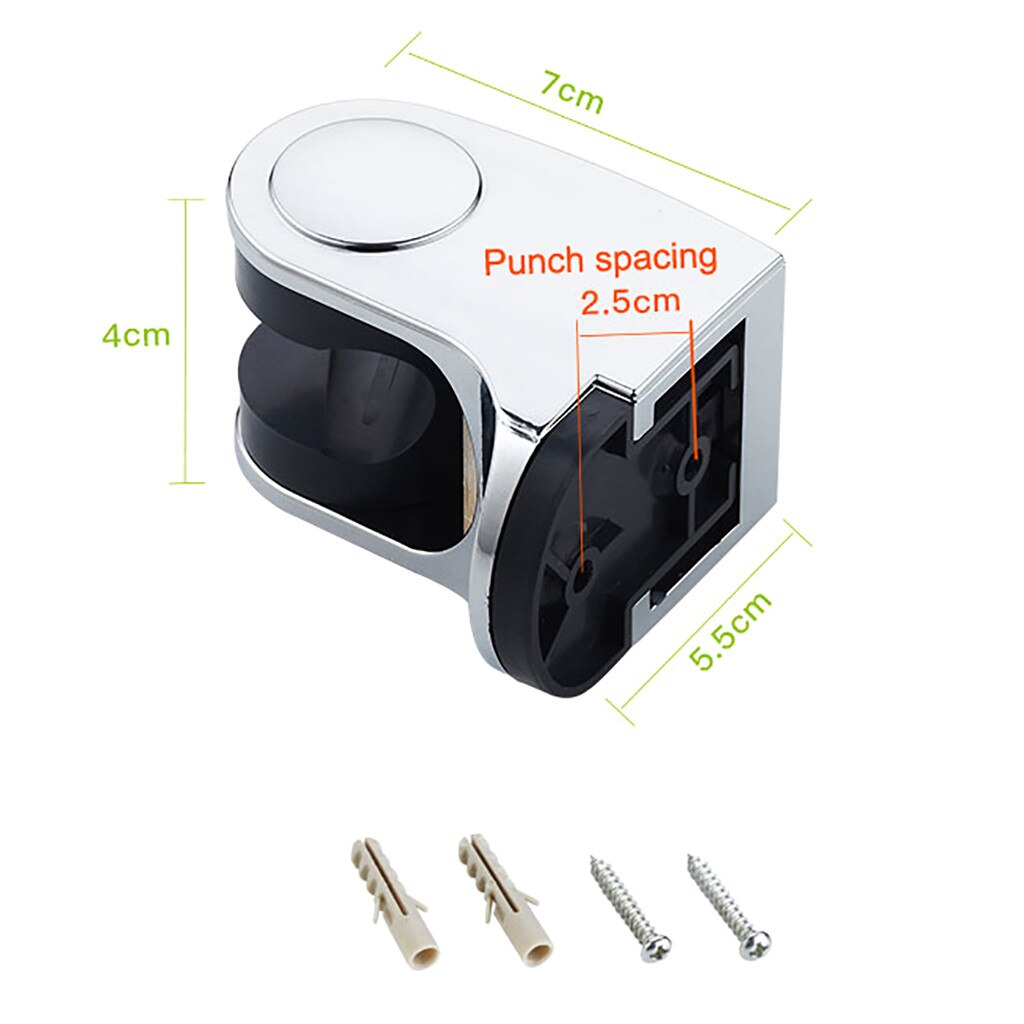 Douchekop Handset Houder Chrome Badkamer Wall Mount Verstelbare Beugel