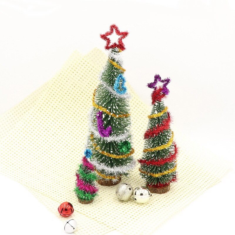 Cinta de alambre de Metal para decoración navideña, listón de imitación de alambre de Color, a cuadros, para Celebración de árbol de Navidad, 3 m/rollo