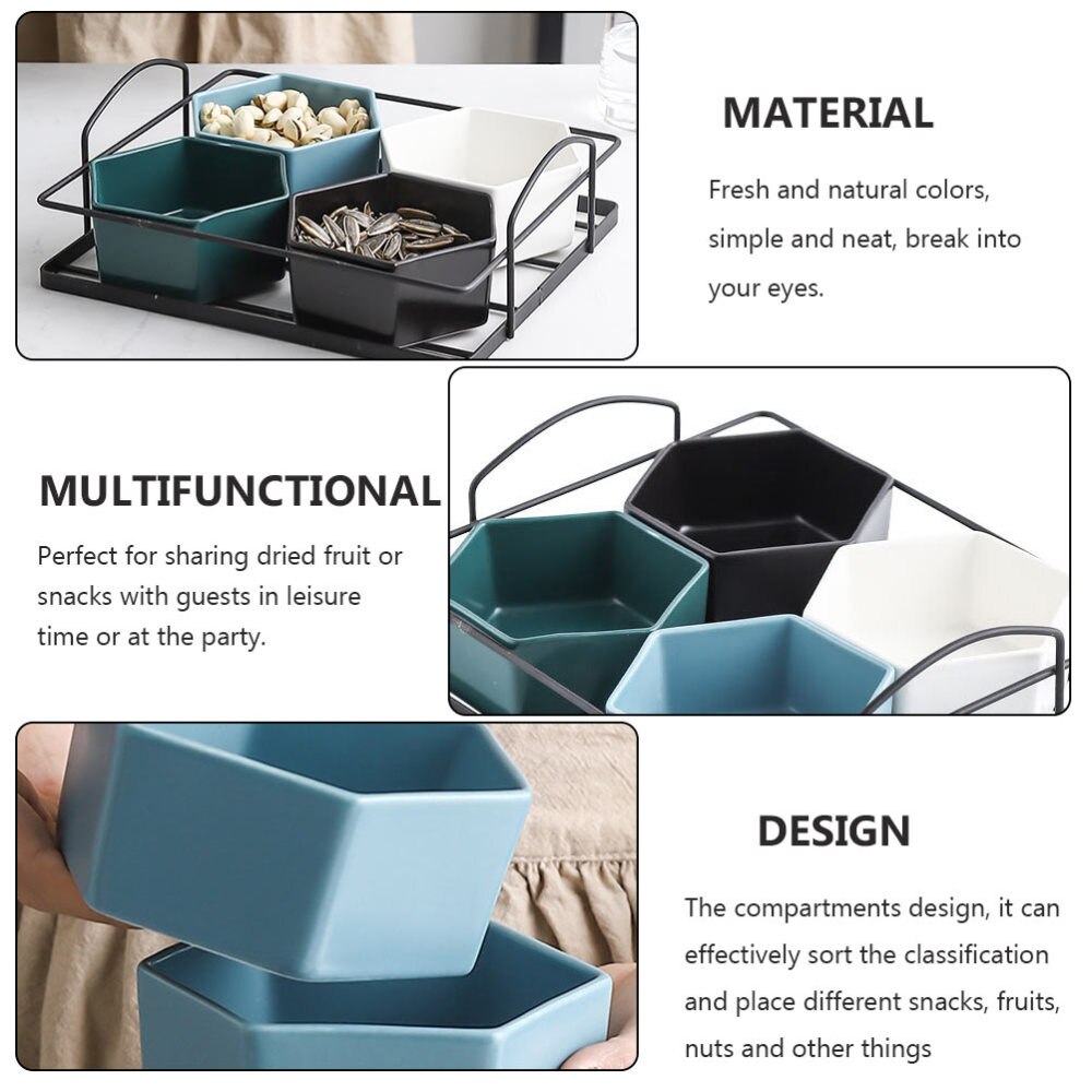 1Set Nuts Container Storage Box Dried Fruit Tray for Kitchen