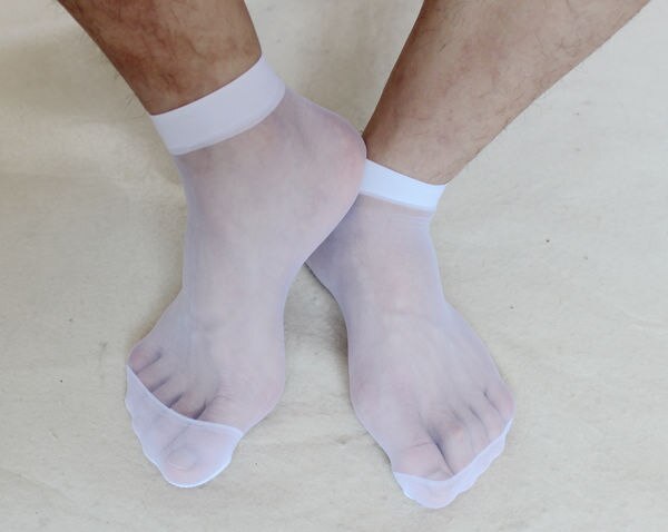 Herren Geschäft kurze absatz filar socken dünne seide strümpfe Luft saug männlichen die Seide strümpfe: Weiß