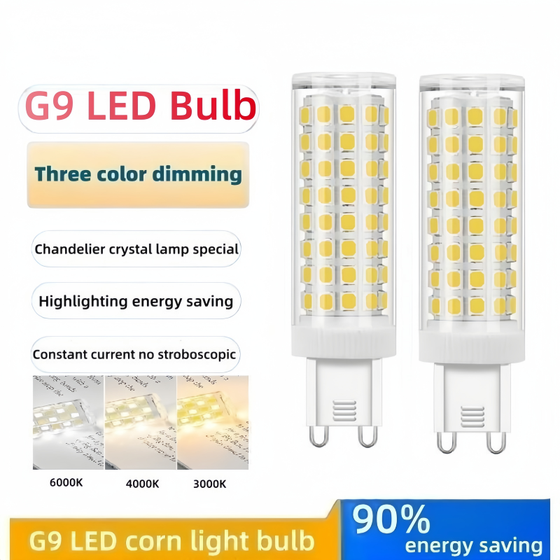Luz LED G9 mejorada AC220V 5W 7W 9W 12W 15W bombilla LED SMD2835 de cerámica focos blancos cálidos/fríos reemplazan lámparas halógenas