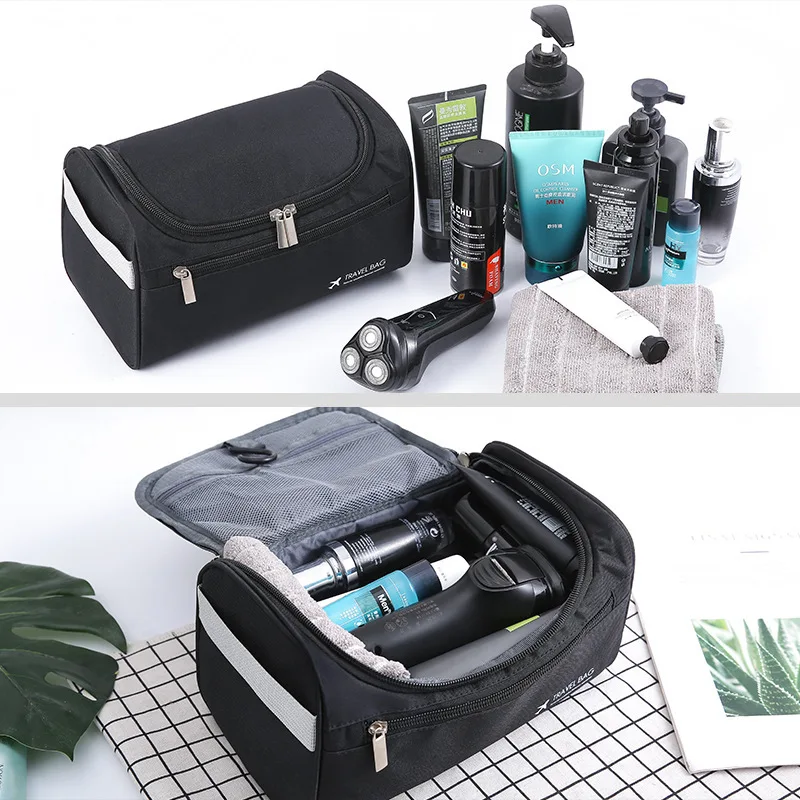 Neceser de viaje colgante, organizador y Kit Dopp de higiene para el baño con gancho para accesorios de viaje, artículos de tocador, baño Shav