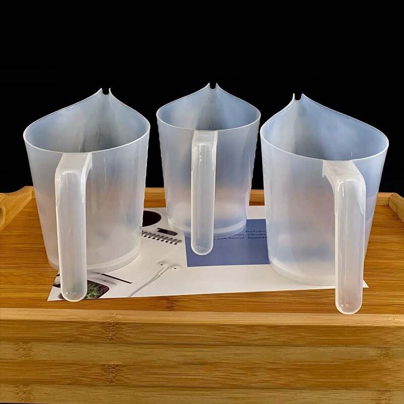 Jarra de embudo (1000Ml) para medir, taza medidora con boquilla de embudo, Juego de 3