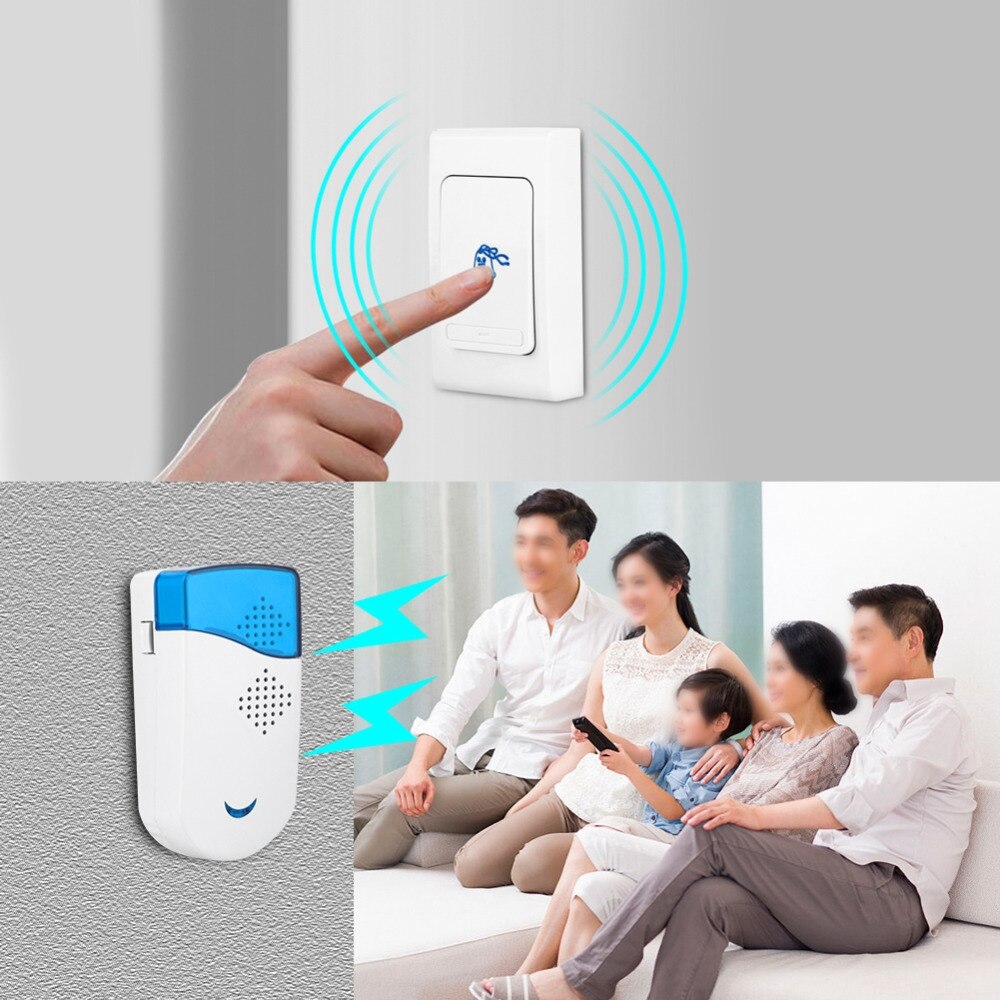 Durable Wireless Doorbell for Home Office Warehouse Hotel included 23A 12V battery Transmitter