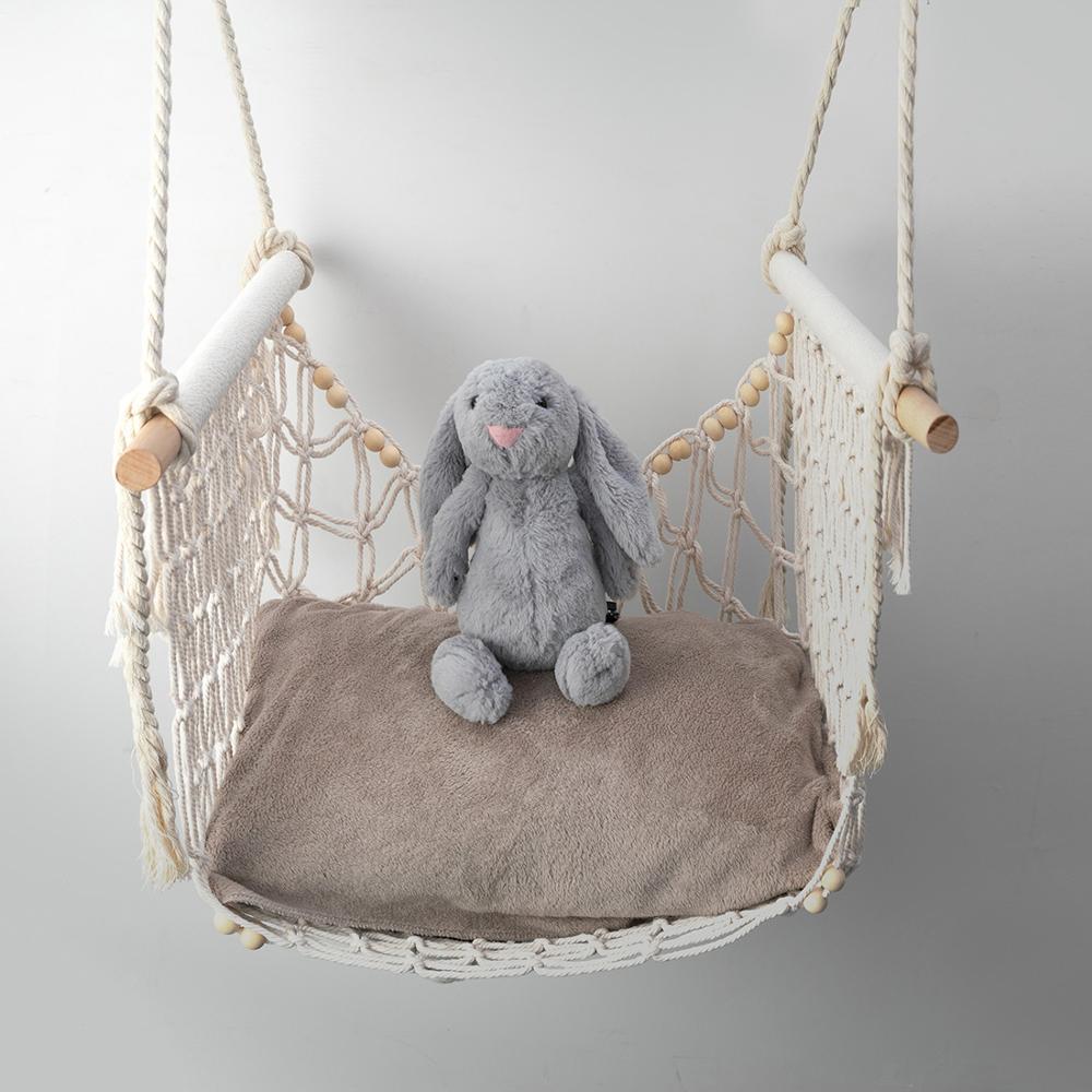 Macramé bébé balançoire nordique bébé balançoires chaise Schaukel Balancoire Bebe enfants suspendus berceau enfant enfants chambre crèche décoration