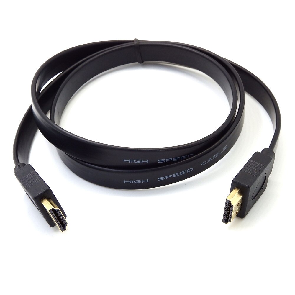 HDMI-compatible Cable Full HD Short HDMI Male to Male Plug Flat Cable Cord for Audio Video HDTV TV PS3 0.3M 0.5M 1M: 100cm
