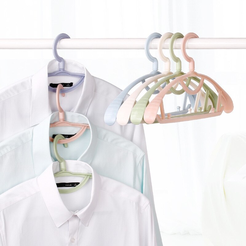 Set de 10 unidades de perchas de plástico gruesas de hombros anchos para ropa, Perchero de almacenamiento para abrigos, organizador de guardarropa antideslizante para adultos