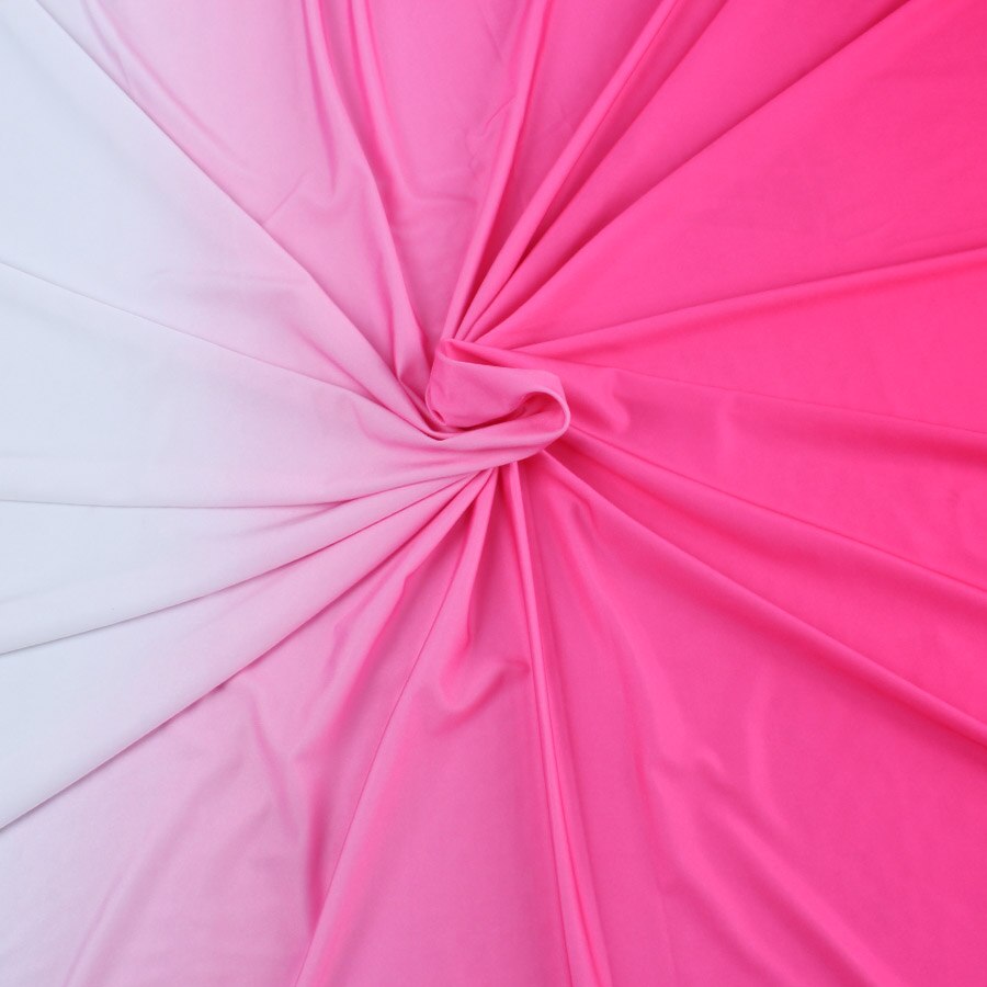 2 tone ombre spandex fabric gradient elastic material for dancerwear leotard Latin Clothing Lycra Stretch Fabric by Yard: RoseRed to White