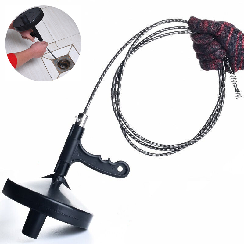 Home Bathroom Pipe Hand-Operated Drain Auger Multiple Specification Manual Operation Toilet Sewer Drain Snake Clog Remover