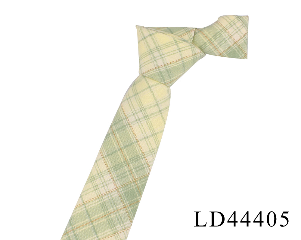 Bomulds plaid slips til mænd kvinder casua tyndt slips til bryllupsfest drenge piger jakkesæt slips slank ternet slips gravata: Ld44405
