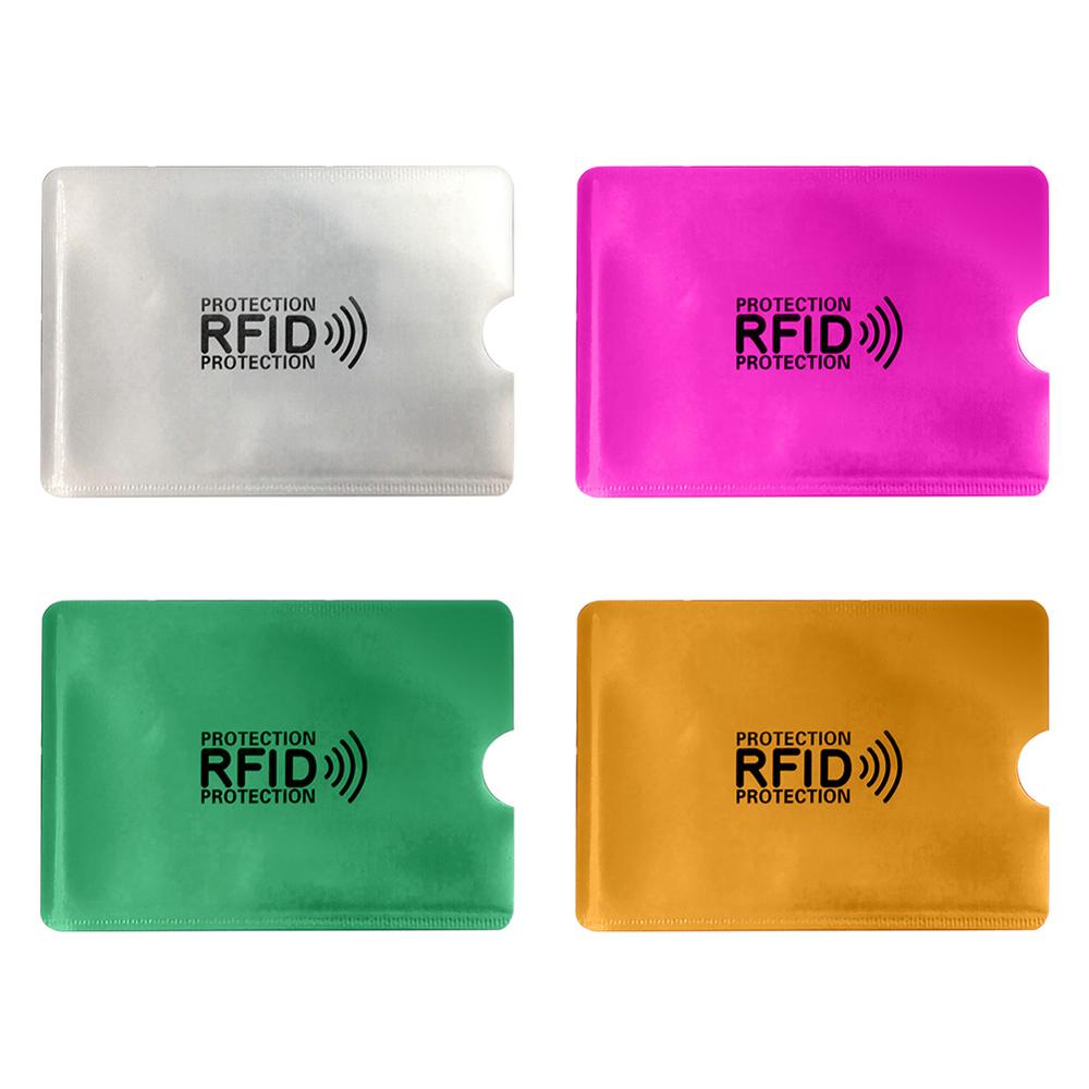 Unisex Casual 1/5 PC Anti Rfid Wallet Holder Reader Lock Bank Bank Protective Metal Credit Support NFC Card Holder