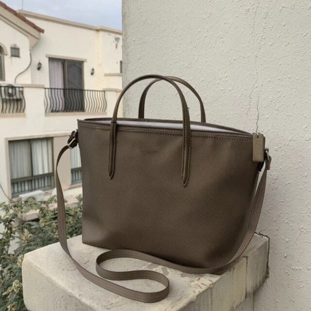 nueva mujer medio cocodrilo bolsos de hombro Tote Commuter mensajero bolsa de momia francés bolso de compras bolso de mujer de verano: Coffee