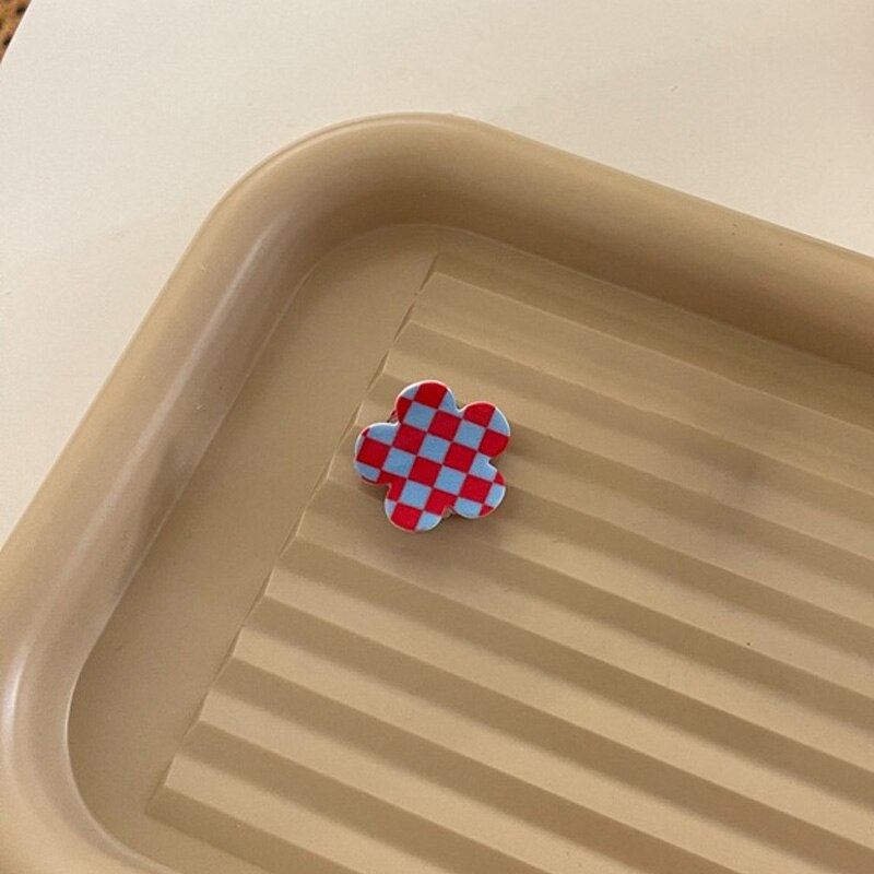 Plastic Mini Hair Clip Claw Cute Hair Clips Plastic Black Hairpin Clamp For Ladies Headwear Hair Styling Tools: Red blue