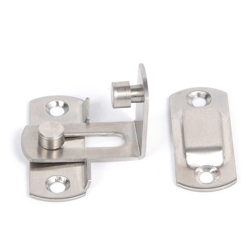 90 Degree Right Angle Door Latch Hasp Barrel Bolt with Screws for Doors Buckle Bolt Sliding Lock 5Pcs