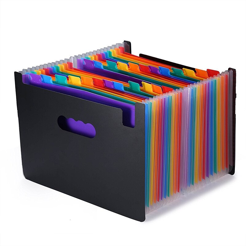 File Folder Pockets for Document Bag Organizer Holder Desk Paper School Office Stationery A4 Expanding Accessories Products