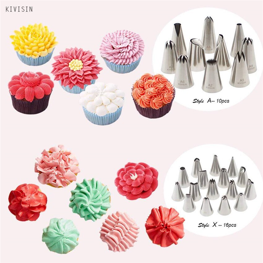 109pcs Cake Decorating Kit Case Baking Tools Set Piping Tips Pastry Bags Reusable Silicone Bags Couplers Scrapers Flower Nail
