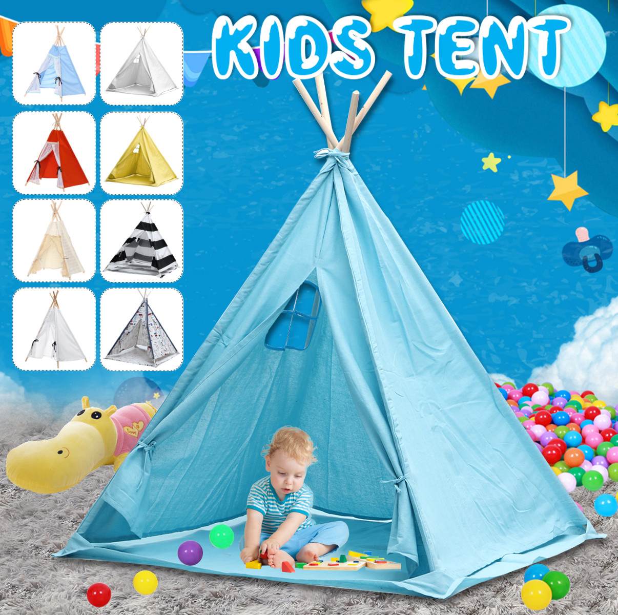 Children's Tent Teepee Playhouse For Kids Portable Infantil House For Children Cabana Kids Tents Decoration Carpet Newborn Photo