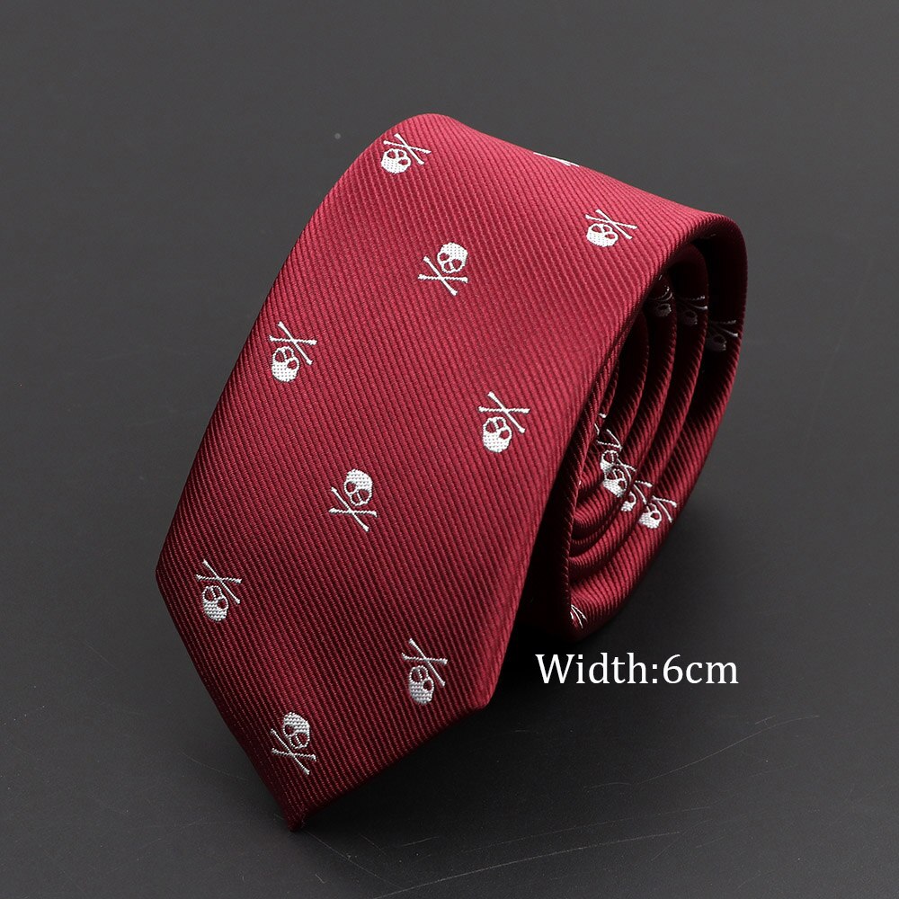 décontracté crâne cravates pour hommes classique mince 8cm Polyester cravates homme cravate pour hommes mariage marié cravate d'affaires: 12