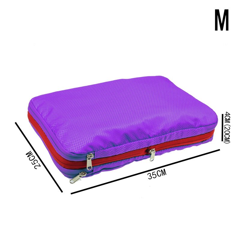 Men Women Black Nylon Travel Bag Waterproof Large Capacity Foldable Travel Bag Organizer Compression Packing Cubes Waterproof