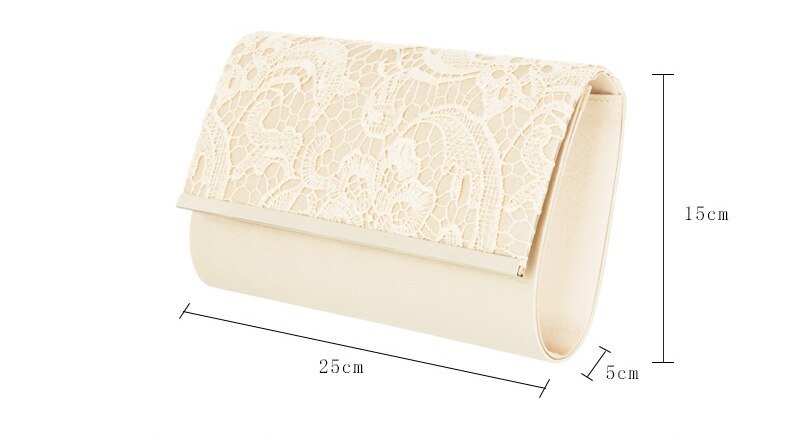 Retângulo Sacos de Embreagem de Renda Floral Mulheres Concise Elegante Embreagens Envelope Senhoras Bolsa Retângulo Bolsa Feminino Bolsa de Ombro