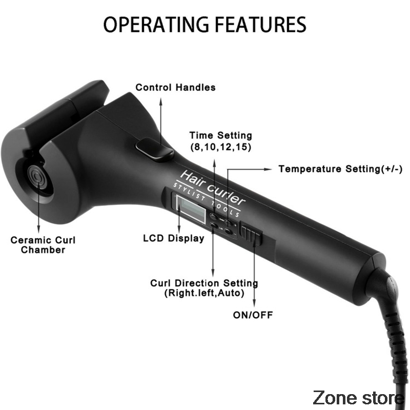 Lcd Automatische Haar Krultang Magic Krultang Vrouwen Wave Hair Styling Tools Keramische Verwarming Anti-Perm Curl Styler voor Lady