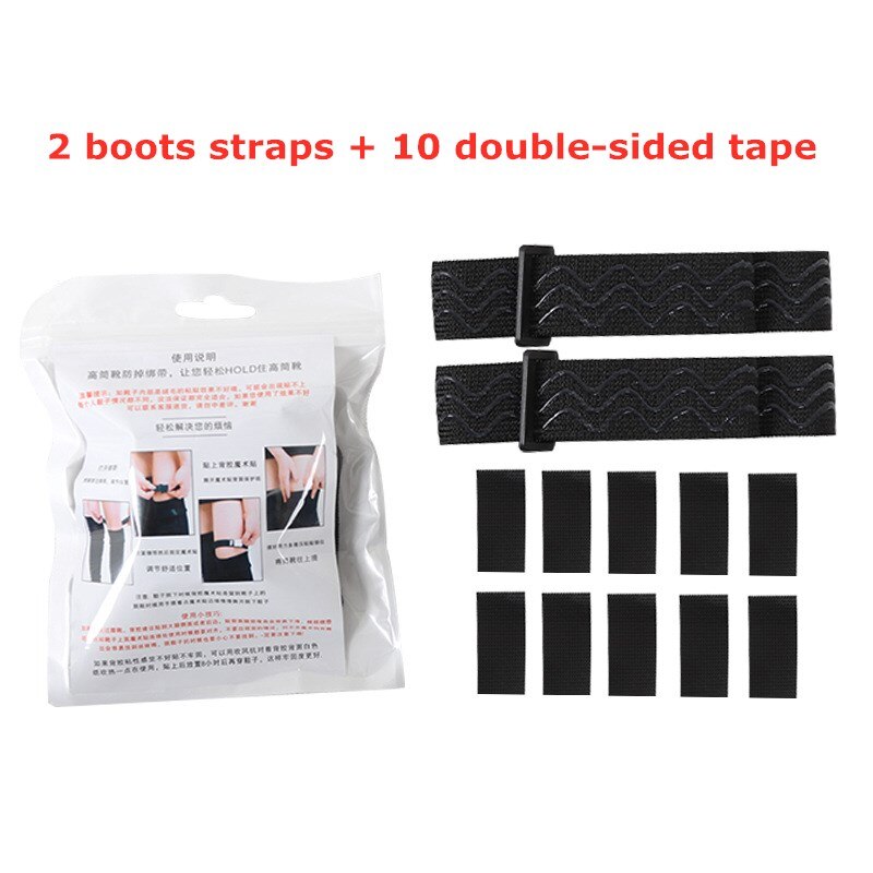 2 uds. De correa de cinturón para mujer, zapatos de fijación anticaída, elástico ajustable, cinta adhesiva interior antideslizante, cordón elástico: Ten stickers