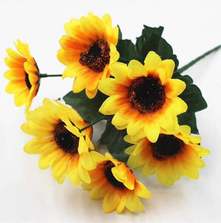 Artificial Sunflower Simulation Sunflower Bouquet for Home Wedding Garden Party Table Shooting Prop Decoration: B