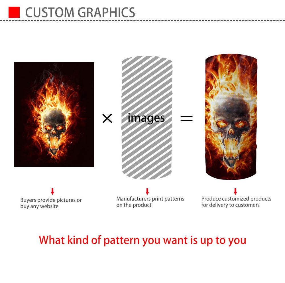 MOQ 1 Print Demand Pattern Polynesian Samoa Style Scarf UV Protection Magic Face Cover Scarf Dust Wind Bandana Balaclava: Custom mode