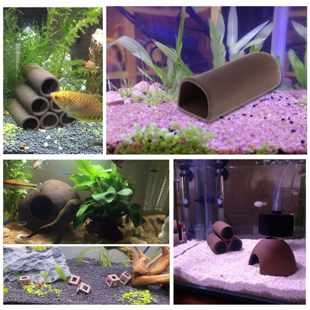 Fisketank keramisk hule akvarium ly keramiske reker gyte levende skjul ornament avl fisk & amp; akvatiske forsyninger
