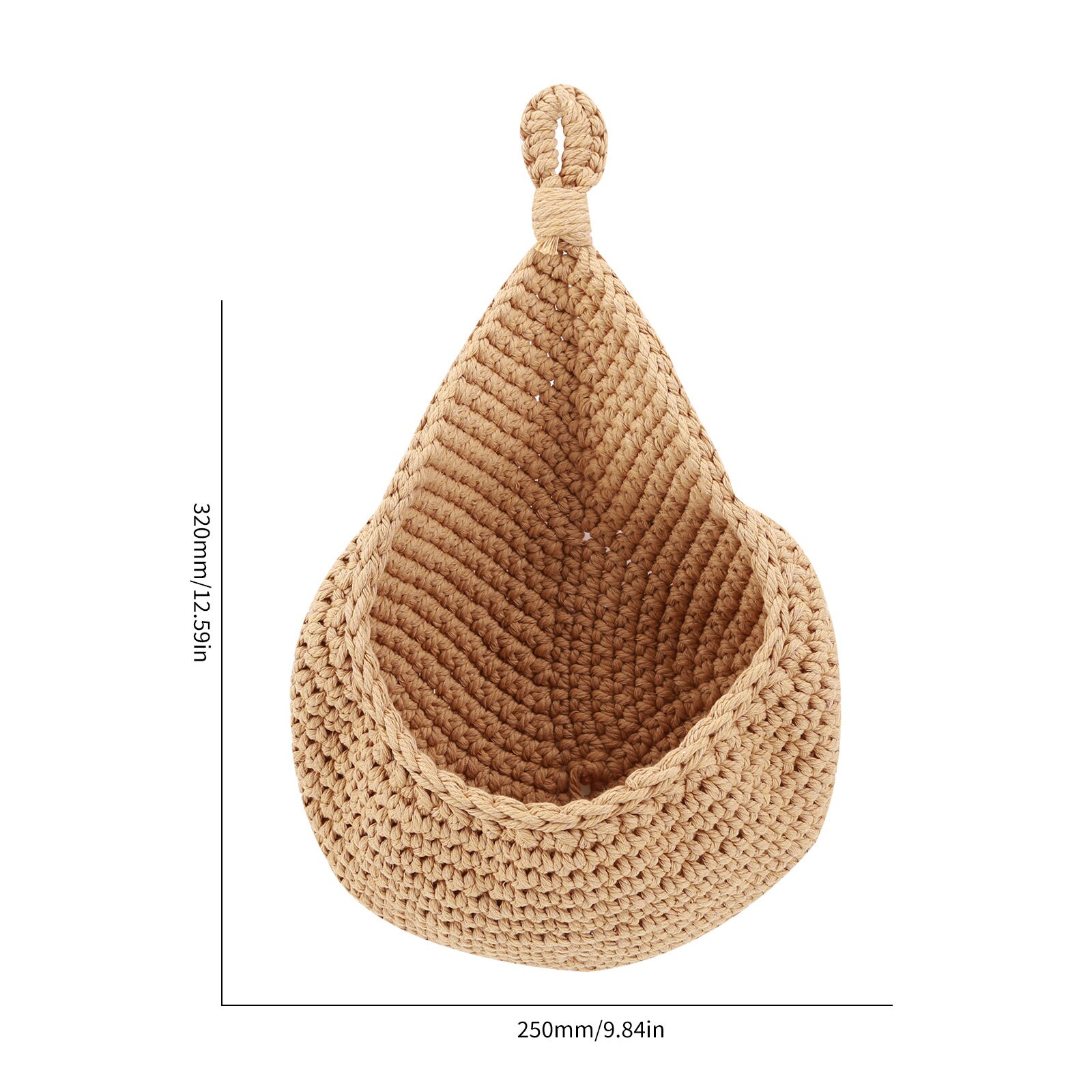 Panier à légumes et fruits suspendu au mur, panier à fruits tissé en osier naturel, Table de cuisine, panier de rangement suspendu au mur, étagère sèche: 1